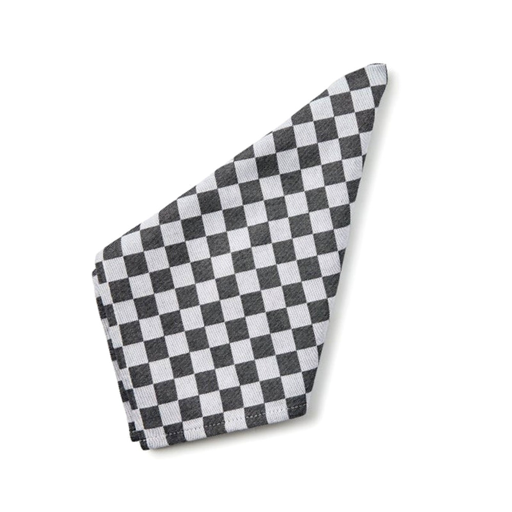 NEW Mackenzie Childs Black Check Cotton Dinner Napkins 18.5 x18.5 Set of 4